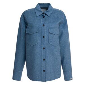 Max Mara Sportmax Virgin Wool Overshirt Jacket tag size 38 Women